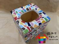 馬賽克磁磚四方中型面紙盒亂片馬賽克DIY材料包 14108