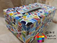 馬賽克磁磚長方形面紙盒亂片馬賽克DIY材料包 14109