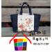 蝶古巴特材料包~牛仔布藍~雙色餐袋(特價125元) Z2020