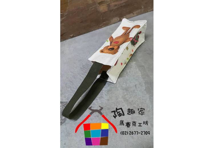 蝶古巴特材料包~水壺袋-墨綠棉布帶(特價90元)Z1414