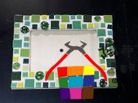 馬賽克磁磚4x6相框DIY材料包((購買20份以上每份特價120元) B220
