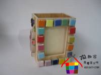 馬賽克磁磚相框筆筒DIY材料包((購買20份以上每份特價70元) A0421